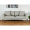 Homeroots 87" Gray Genuine Leather Sofa With Black Legs 480918 - alternate 3