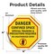 Signmission Danger Confined Space Special Train, 4 inch X 4 inch, Vinyl Decal, 2PK OC-D-2PACK-4-44 - alternate 3