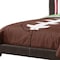 Homeroots Brown Solid and Manufactured Wood Full Upholstered Faux Leather Bed Frame 333278 - alternate 4
