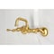 Kingston Brass Double-Handle Wall Mount Bar Faucet, Brushed Brass KS312SB - alternate 4