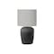 Monarch Specialties Lighting, 17"h, Table Lamp, Black Ceramic, Grey Shade, Contemporary I 9781 - alternate 1