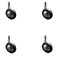 Service Caster 2.25 Inch Bright Chrome Soft Tread Ball Caster - 7/16 Inch Grip Ring Stem, 4PK SCC-GR01S214-DCR-BC-71678-4 - alternate 1