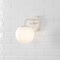 Jonathan Y Louis Parisian Globe 5.75" 1-Light Metal/Frosted Glass Modern Contemporary LED Vanity Light, Almond JYL3534C - alternate 7