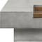 Homeroots 32" Gray Cement Square Distressed Pedestal Coffee Table 572274 - alternate 7