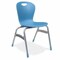 Virco ZUMA Series 18" Classroom Chair, 5th Grade - Adult with Nylon Glides - Cobalt Blue ZU418 - alternate 1