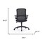 Homeroots Black Adjustable Height Swivel Rolling Executive Office Chair 712835 - alternate 6