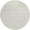 Homeroots 8' Ivory And Beige Round Geometric Washable Indoor Outdoor Area Rug 613779 - alternate 5