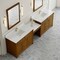 James Martin Vanities Bellshire 120" Dual Vanity Set w/24" Make-Up Counter, Honey Oak w/Sgl Hole 3 cm White Zeus Silestone 660-VMC120-HNO-1WZ - alternate 3