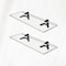 Fab Glass And Mirror Acrylic Shelf 6 x 11.5inces Black Bracket 3/4in Thickness Acrylic Pack of 2 AS19SC-6x11BL2P - alternate 1
