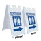 Signmission Restroom With Arrow, A-Frame & 2 Decals Installed, Heavy-Duty Plastic Frame SBHD-D-2436-Restroom With Arrow - alternate 4