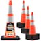 Xpose Safety Slim Line Traffic Safety Cone, 28 in, 6 in & 4 in Reflective Collar, DOT Approved, Orange, 12 pk OTC28SL-64-12-X - alternate 1