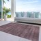 Homeroots 3' X 5' Merlot And Gray Striped Washable Indoor Outdoor Area Rug 588094 - alternate 6