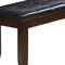 Homeroots 48in Black and Espresso Faux Leather Upholstered Bench 286031 - alternate 4