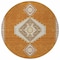 Homeroots 8' Copper Brown And Ivory Round Oriental Washable Indoor Outdoor Area Rug 598396 - alternate 5