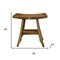 Homeroots Compact Rectangular Teak Shower Outdoor Bench With Shelf In Natural Finish 376744 - alternate 5