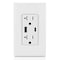 Leviton USB Receptacle, 20 A, White T5834-W - alternate 5