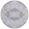 Homeroots 8' Lavender And Ivory Round Medallion Washable Indoor Outdoor Area Rug 617463 - alternate 7