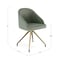 Martha Stewart Sora Upholstered Stationary Office Chair in Sage/Polished Brass CH-222119-SG-GLD-MS - alternate 7