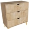 Homeroots 30" Natural Wood Three Drawer Dresser 552259 - alternate 8