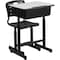 Flash Furniture Desk Chair Open Front Desk and Chair, 16-1/4" to 18-1/2" Height, Grey YU-YCX-046-09010-GG - alternate 1