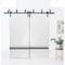 Sartodoors Sliding Closet Barn Bypass Doors, Planum 0012 White Silk and Aluminum Strips, Sturdy Top Mount 6.6f PLANUM0012BBB-WS-36 - alternate 1
