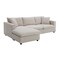 Homeroots 65" Beige Fabric Modular Sleeper Sofa With Ottoman 568297 - alternate 8