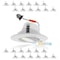 Nuwatt 4 Inch Adjustable Can Lights, Gimbal Retrofit Recessed Lighting, 5CCT 2700K-5000K, 750LM, 24PK NW-GMB-C4-10W-5CCT-WH-24P - alternate 1