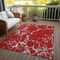 Homeroots 5' X 8' Red Ivory And Gray Striped Washable Indoor Outdoor Area Rug 600919 - alternate 6