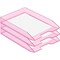 Acrimet Stackable Letter Tray Front Load Letter Size Document Organizer Plastic Clear Pink 1 Unit 211.8 - alternate 7