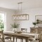 Vaxcel Pratt 5-Light Linear Chandelier, Two-Tone Brushed Nickel, Farmhouse Cage, 34-In. Wide H0332 - alternate 6