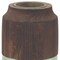 Homeroots 9" Brown And Sage Glass Cylindrical Table Vase With Wood 632608 - alternate 4