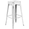 Flash Furniture 30" High Backless Distressed White Metal Barstool ET-BT3503-30-WH-GG - alternate 7