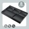 Acrimet Drawer Organizer Tray with 8 Compartments for Office, Makeup & Accessories (Black) 977.1 - alternate 6