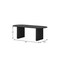 Homeroots 79" Black Solid Wood Double Pedestal Base Oval Dining Table 712139 - alternate 4