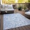 Homeroots 8' X 10' Sky Blue Denim Blue And Ivory Paisley Washable Indoor Outdoor Area Rug 588663 - alternate 6
