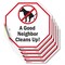 Signmission A Good Neighbor Cleans Up!, 4 inch X 4 inch, Vinyl Decal, 5PK OC-D-5PACK-4-17 - alternate 1