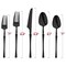 Smarty Had A Party Black Moderno Plastic Cutlery Set - Spoons, Forks, Knives, Mini Spoons, Mini Fork (480 Guests), 2400PK 9330-BSPCS-CASE - alternate 5