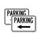 Signmission Parking With Left Arrow, 12'' X 18'' 2 Signs, Heavy Gauge Aluminum, 2PK A-1218-2PACK-24624 - alternate 1