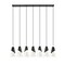 Z-Lite Aimie 7-Light Linear Chandelier, 7 in W, Matte Black 828P7-7L-MB - alternate 5