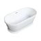 Kingston Brass 60" Acrylic Oval Double Ended Pedestal Tub with Drain, No Faucet Drillings, Glossy White VTPDE602922 - alternate 4