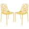 Leisuremod Modern Devon Aluminum Chair, Yellow, 2PK DC23Y2 - alternate 1