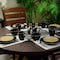 Elama Cambridge Grand 16-Piece Dinnerware Set in Black and Warm Taupe with Complete Setting for 4 EL-CAMBRIDGEGRAND - alternate 6