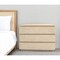 Homeroots 24" Natural Solid Wood Ribbed Texture Three Drawer Nightstand 569601 - alternate 11