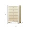 Homeroots 15" X 31" X 45" Champagne Wood Mirror Veneer Chest 347152 - alternate 4