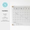 Martha Stewart Grayson Acrylic Dry Erase Wall Calendar w/Dry Erase Marker and Mntng Hrdwr, 14in. Sq, Clr w/Blk Prnt BR-AC-3636-BK-CLRBK-MS - alternate 6
