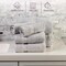 Lavish Home 6PC Bathroom Towels Set 100% Cotton Bathroom Accessories Soft Towel Set for Shower, Gym, Dorm, Spa 67-0035-GRY - alternate 4