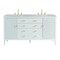 James Martin Vanities Myrrin 60'' D Vanity, Bright White w/ Jasmine Pearl Silestone Top w/FreePower Wireless Charger 485-V60D-BW-FEJP - alternate 1