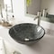 Vigo Giovanni Titanium Gray Glass 17 in. L x 17 in. W x 6 in. H Round Vessel Bathroom Sink VG07050 - alternate 4