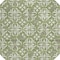 Homeroots 8' Green Gray And Ivory Round Floral Washable Indoor Outdoor Area Rug 595945 - alternate 4