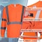 Protectx Long Sleeve T-Shirt, Class 3, Type R, Polyester, Orange, M, 3 PK ST-E150LS1-OR-M-03 - alternate 4